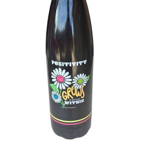 2022 Smileyworld Positivity Grows 16 oz. Aluminum Water Bottle 10.5" Tall (NWT) - Picture 3 of 11